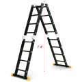 15.5FT Aluminum Multi Purpose Ladder Extension Folding Telescoping Telescopic